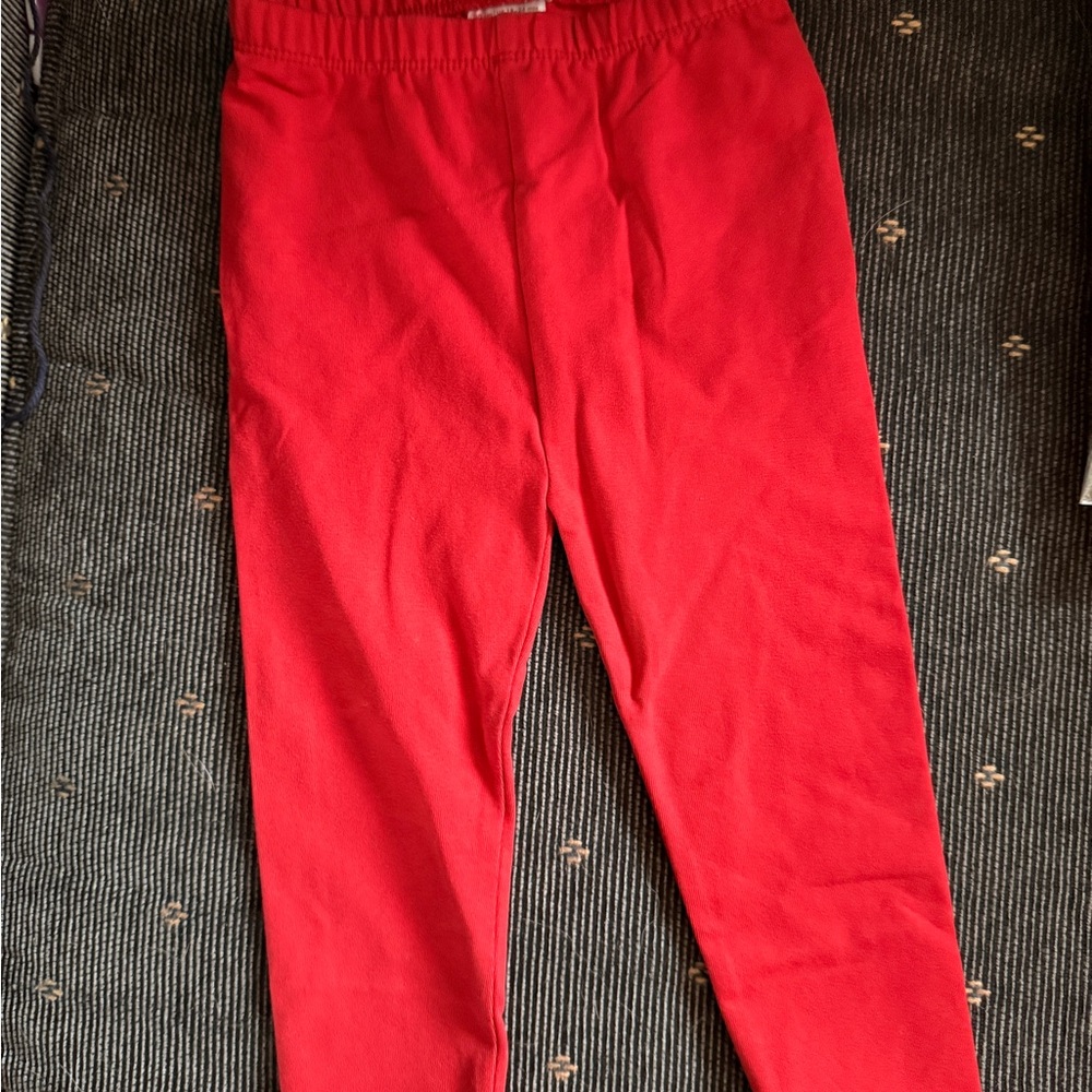 Hanna Andersson Vibrant Red Kids Leggings